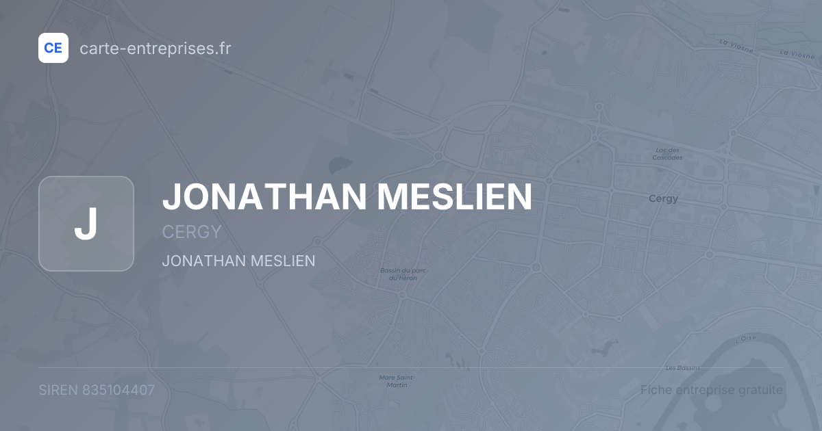JONATHAN MESLIEN — 835104407 — fiche entreprise