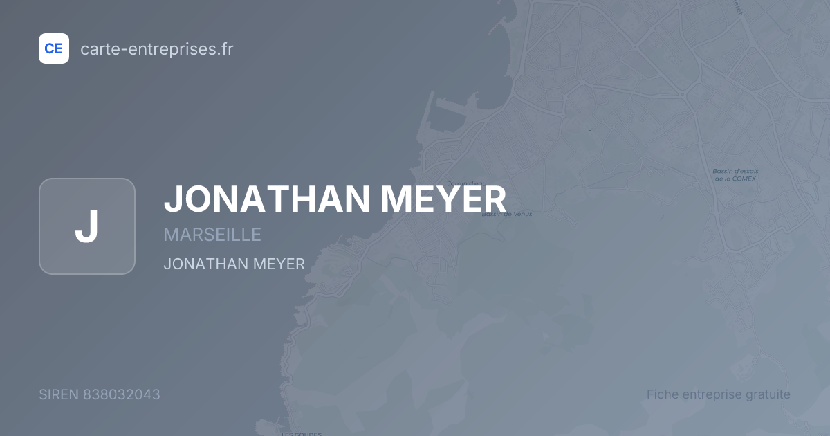 JONATHAN MEYER — 838032043 — fiche entreprise