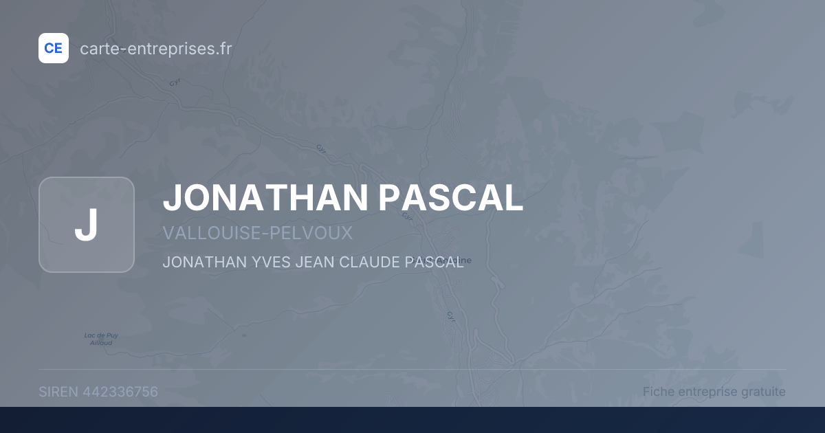 JONATHAN PASCAL — 442336756 — fiche entreprise