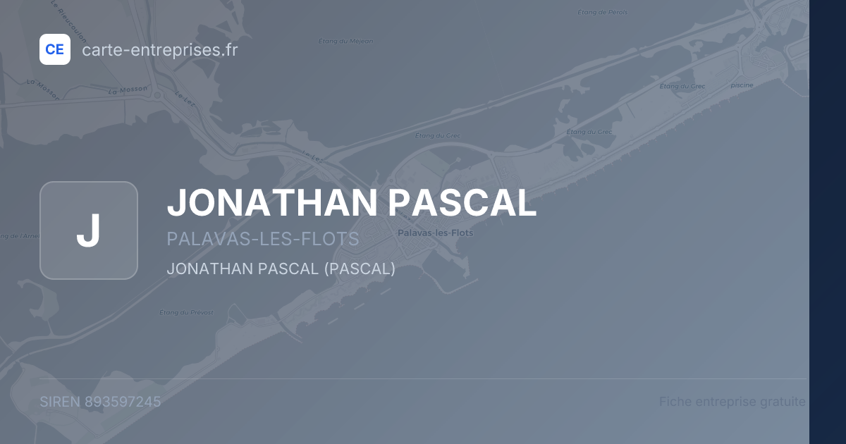 JONATHAN PASCAL — 893597245 — fiche entreprise