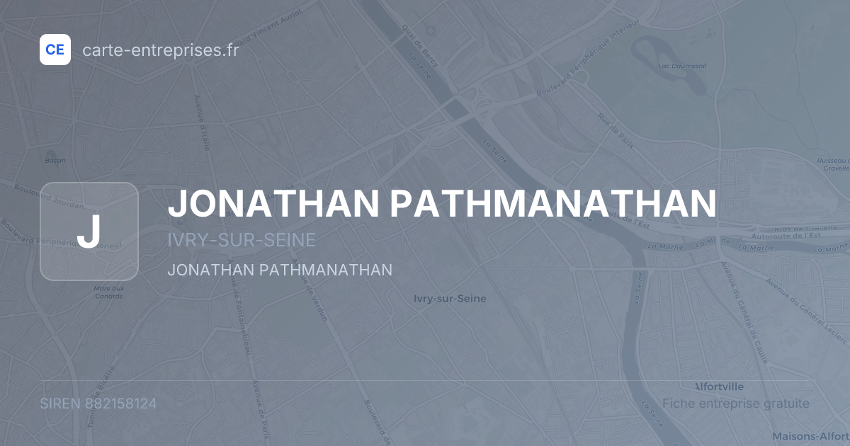 JONATHAN PATHMANATHAN — 882158124 — fiche entreprise
