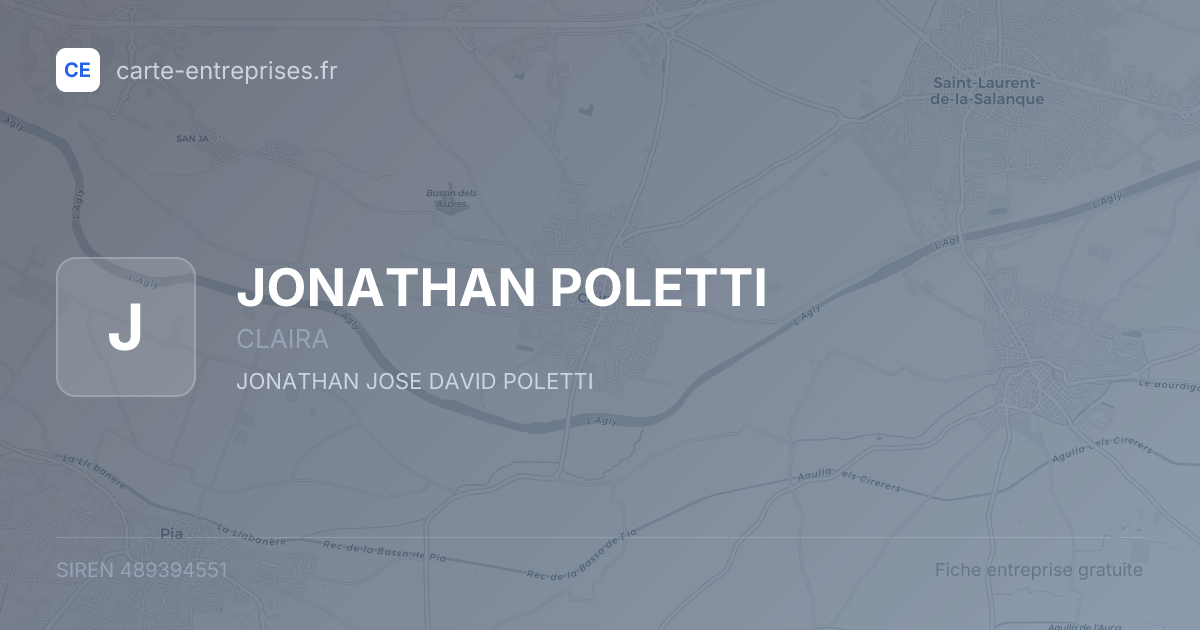 JONATHAN POLETTI — 489394551 — fiche entreprise