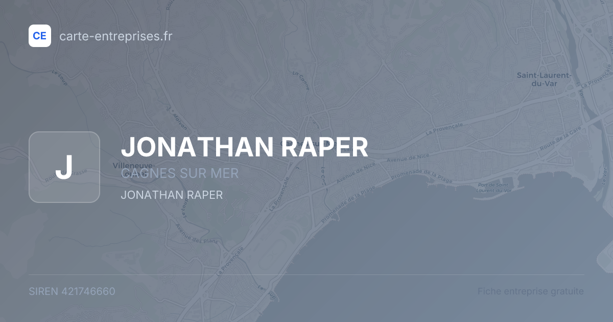 JONATHAN RAPER — 421746660 — fiche entreprise