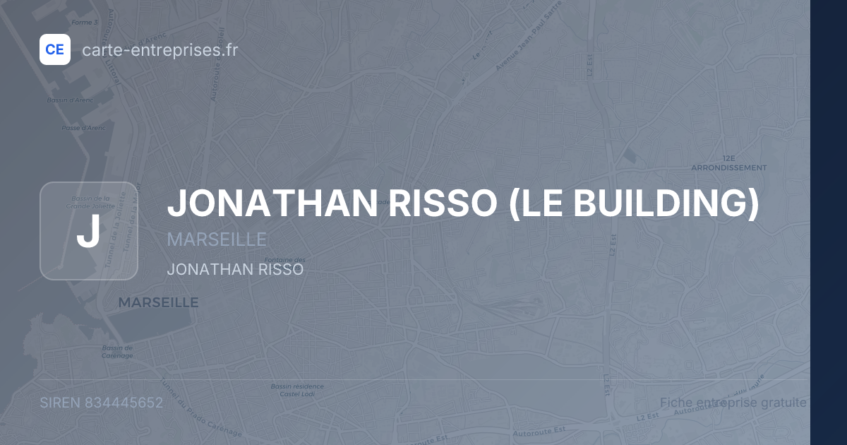 JONATHAN RISSO (LE BUILDING) — 834445652 — fiche entreprise