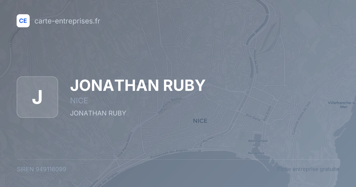 JONATHAN RUBY — 949116099 — fiche entreprise