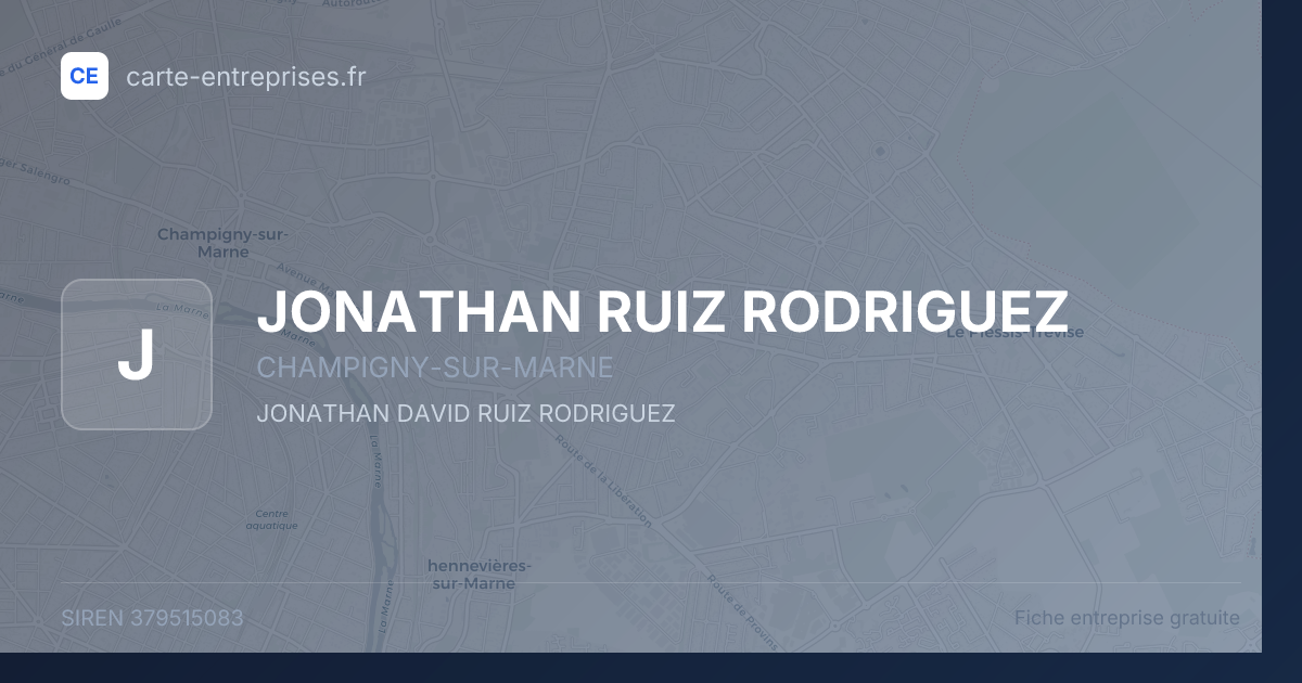 JONATHAN RUIZ RODRIGUEZ — 379515083 — fiche entreprise