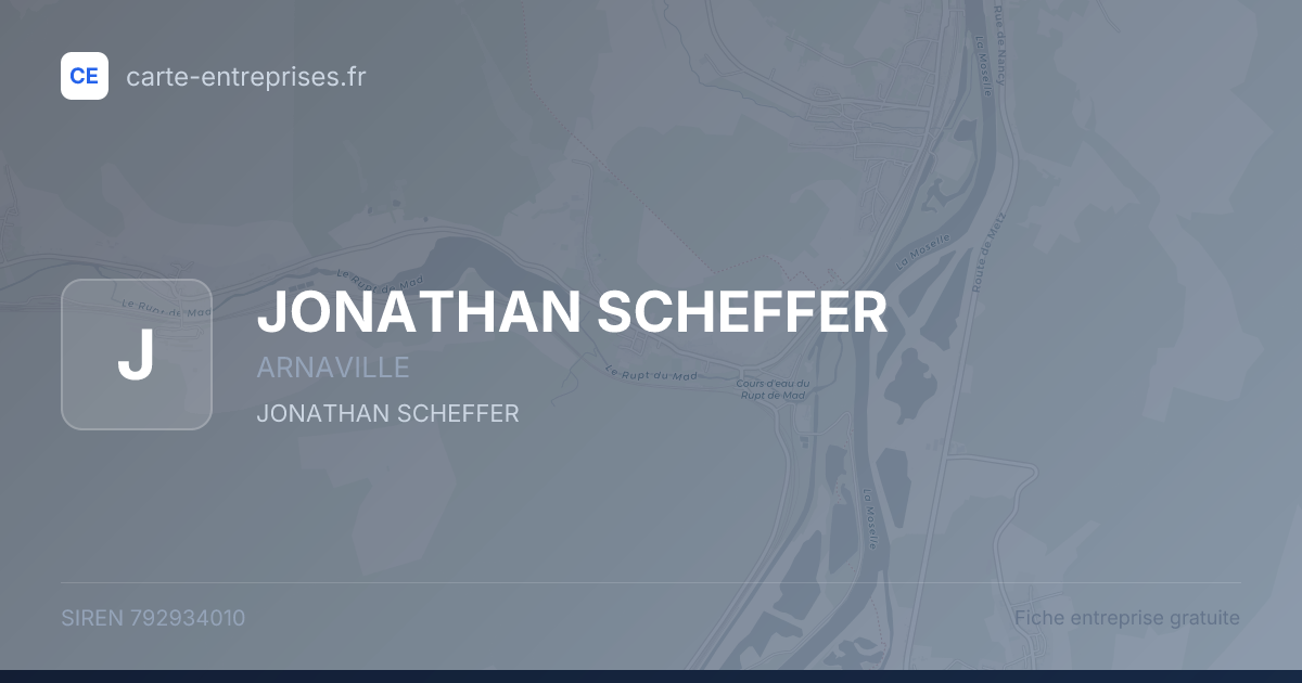 JONATHAN SCHEFFER — 792934010 — fiche entreprise