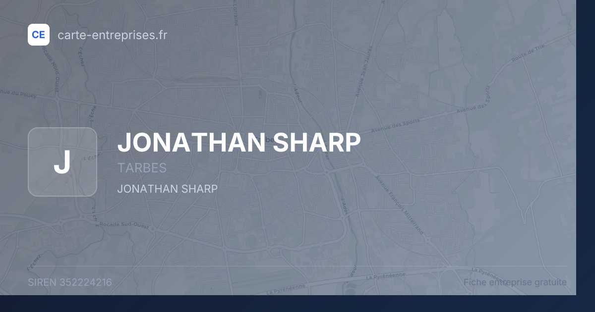 JONATHAN SHARP — 352224216 — fiche entreprise