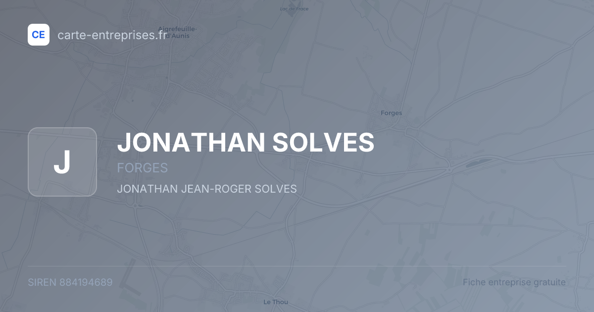 JONATHAN SOLVES — 884194689 — fiche entreprise
