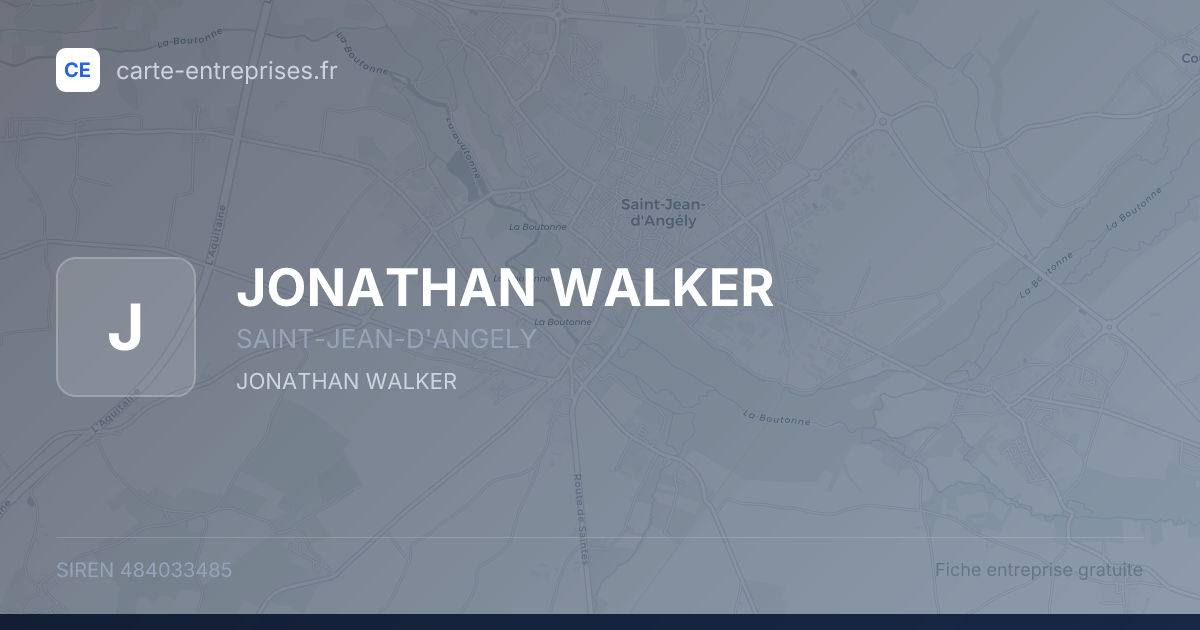 JONATHAN WALKER — 484033485 — fiche entreprise