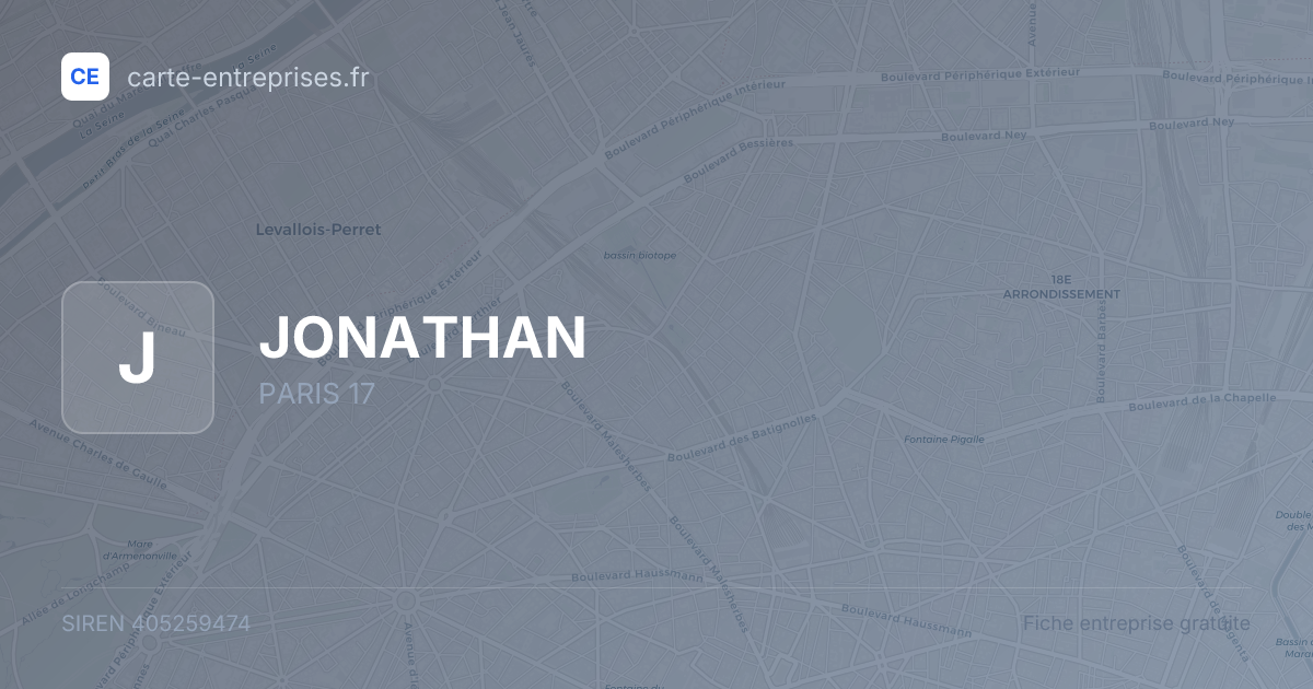 JONATHAN — 405259474 — fiche entreprise