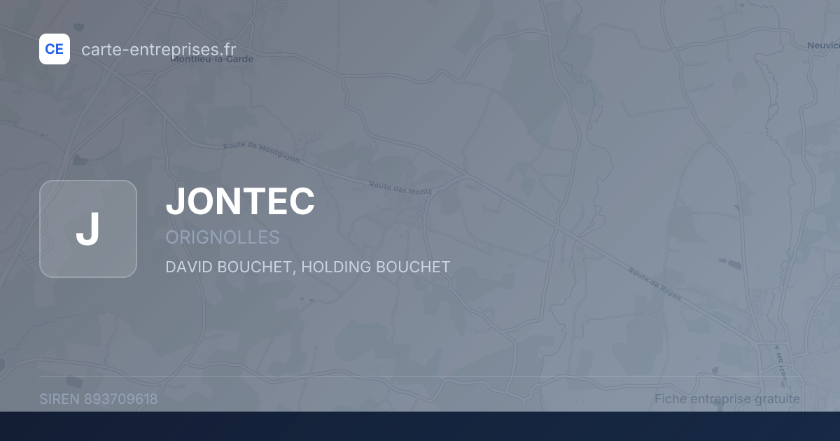 JONTEC — 893709618 — fiche entreprise