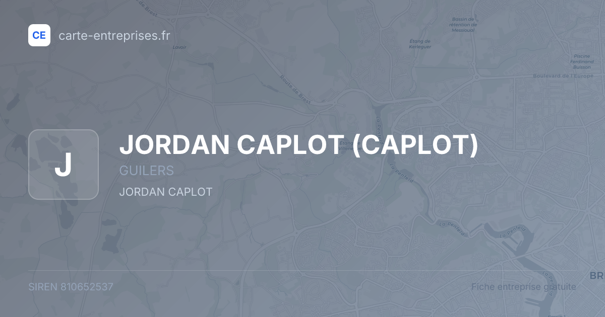 JORDAN CAPLOT (CAPLOT) — 810652537 — fiche entreprise