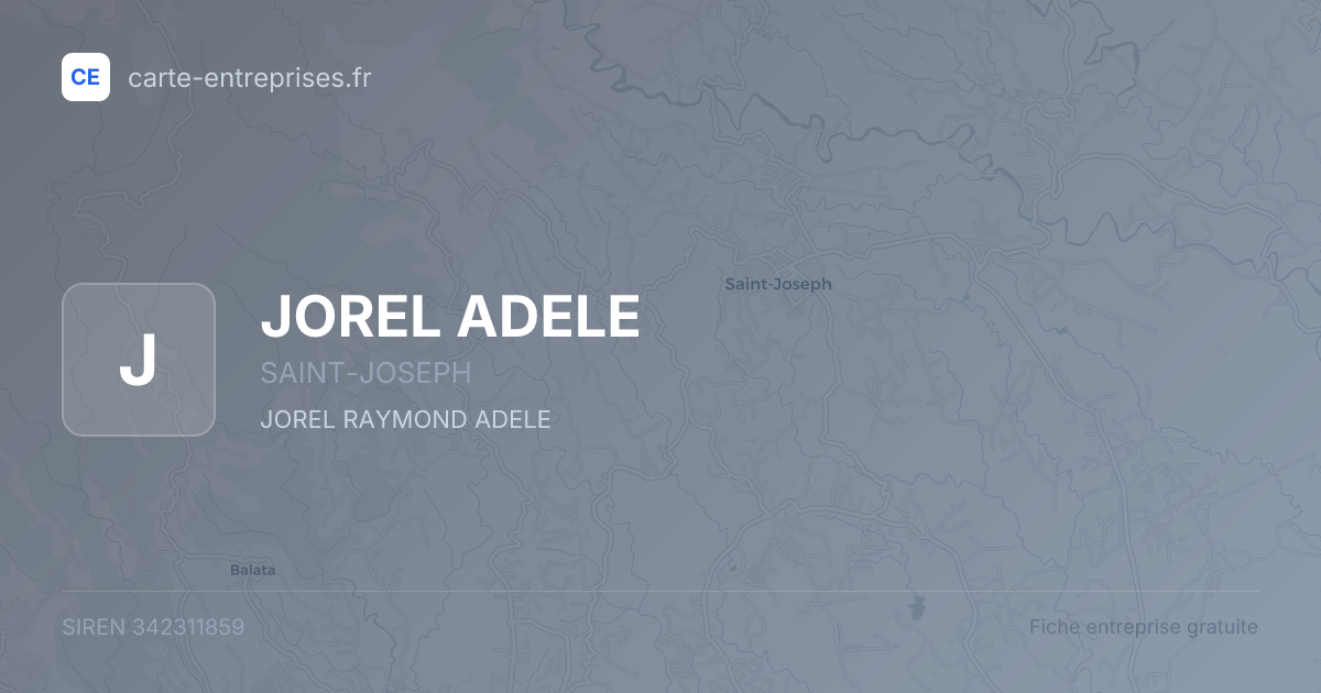 JOREL ADELE — 342311859 — fiche entreprise