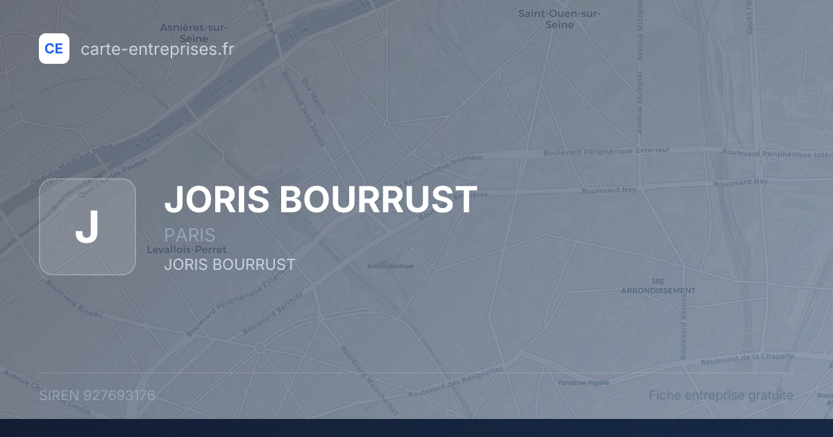 JORIS BOURRUST — 927693176 — fiche entreprise