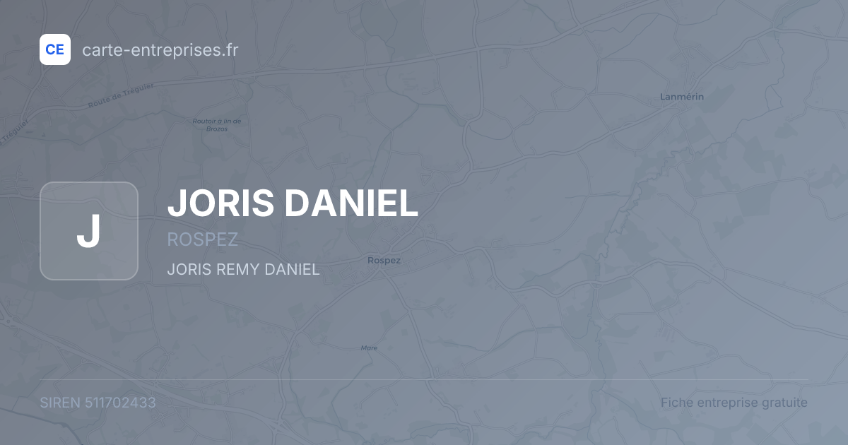 JORIS DANIEL — 511702433 — fiche entreprise
