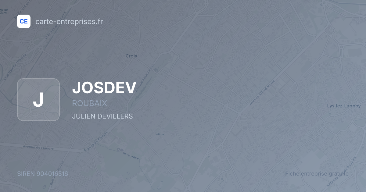 JOSDEV — 904016516 — fiche entreprise