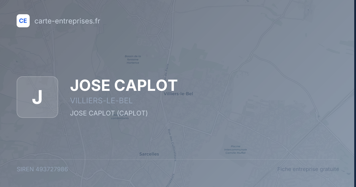 JOSE CAPLOT — 493727986 — fiche entreprise