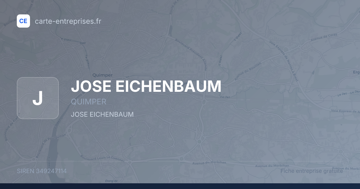 JOSE EICHENBAUM — 349247114 — fiche entreprise
