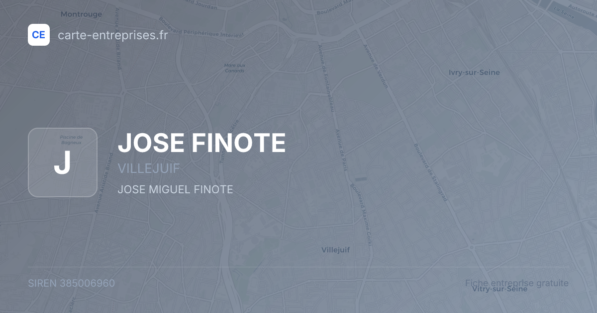 JOSE FINOTE — 385006960 — fiche entreprise
