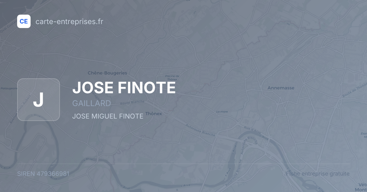 JOSE FINOTE — 479366981 — fiche entreprise