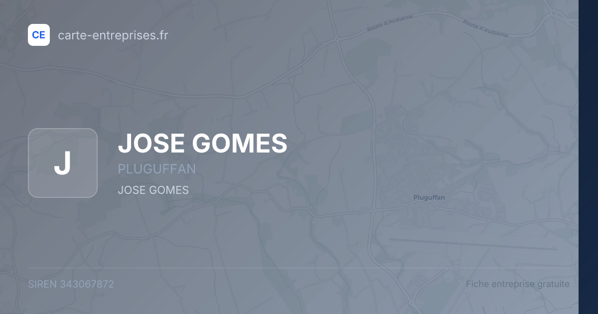 JOSE GOMES — 343067872 — fiche entreprise