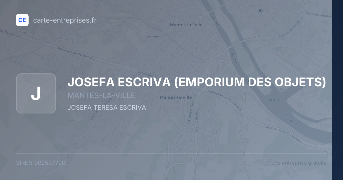 JOSEFA ESCRIVA (EMPORIUM DES OBJETS) — 902527720 — fiche entreprise