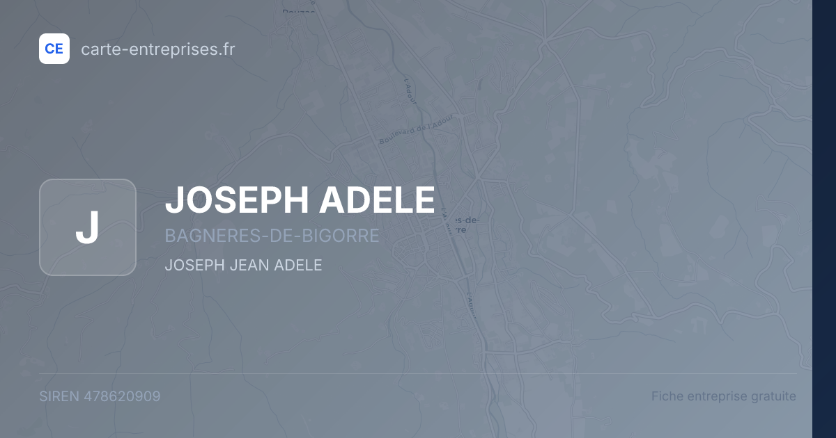 JOSEPH ADELE — 478620909 — fiche entreprise