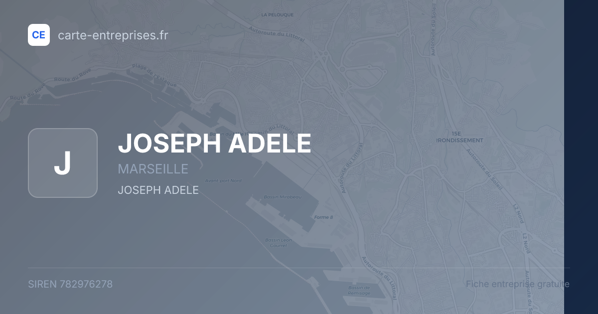 JOSEPH ADELE — 782976278 — fiche entreprise