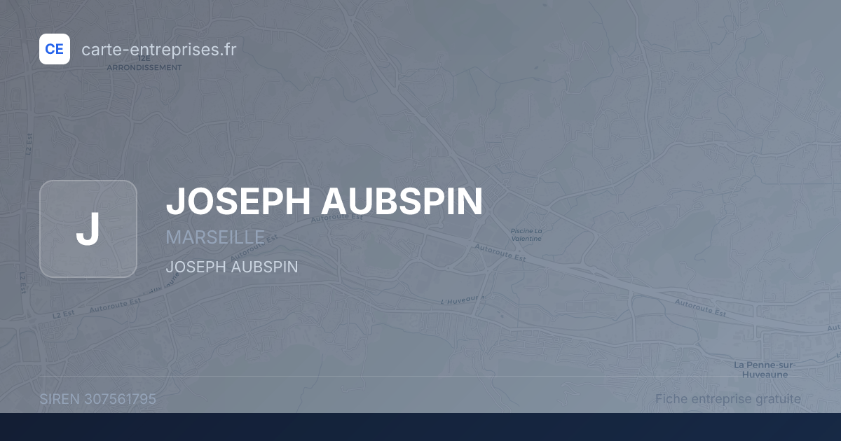 JOSEPH AUBSPIN — 307561795 — fiche entreprise