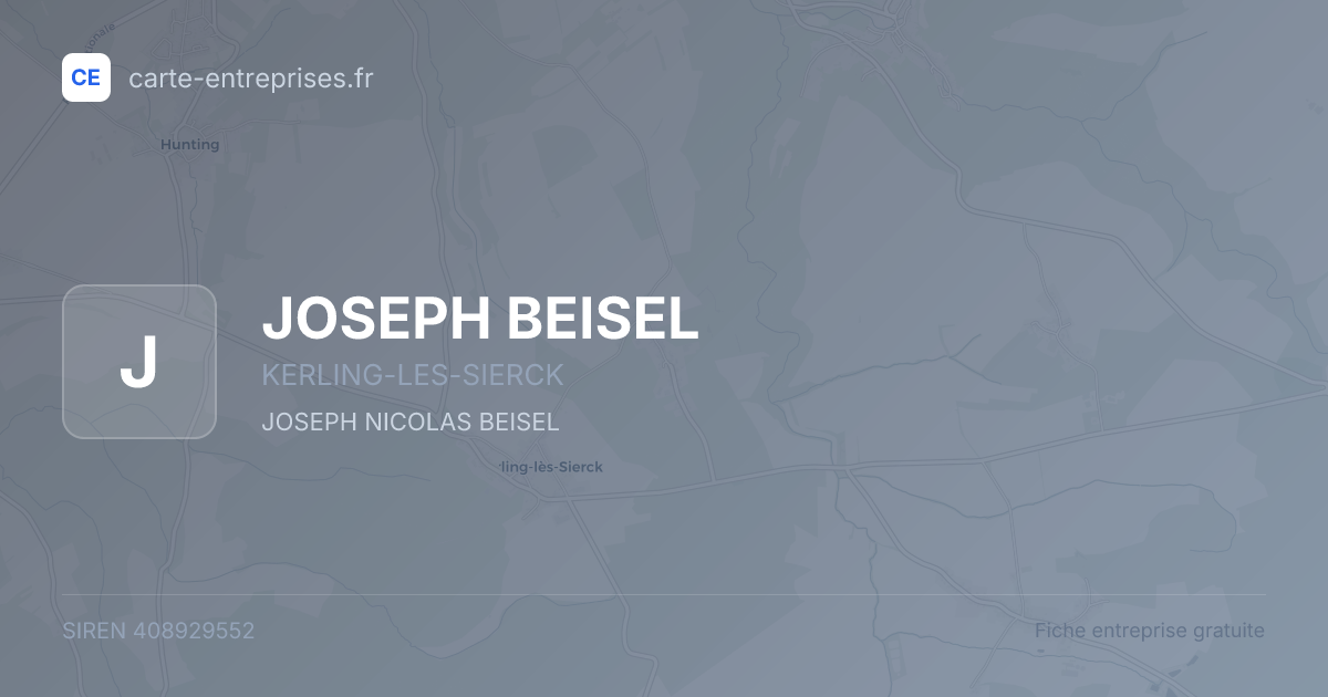 JOSEPH BEISEL — 408929552 — fiche entreprise