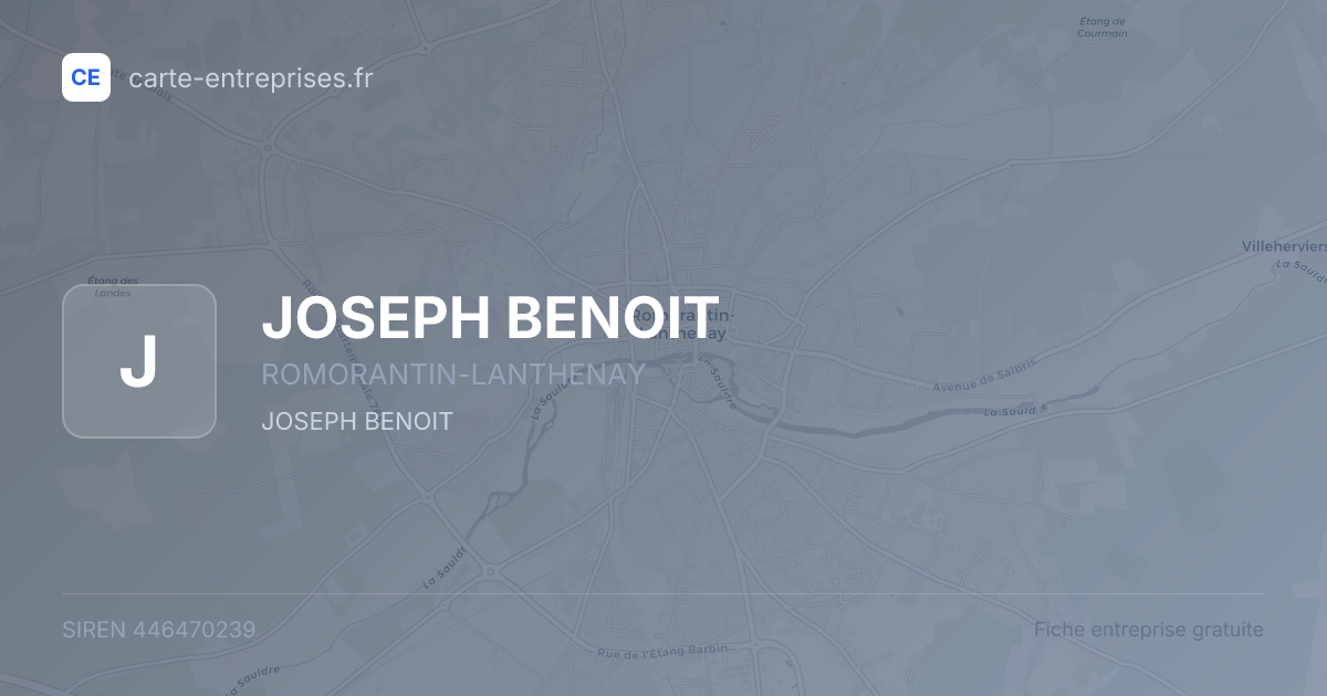 JOSEPH BENOIT — 446470239 — fiche entreprise