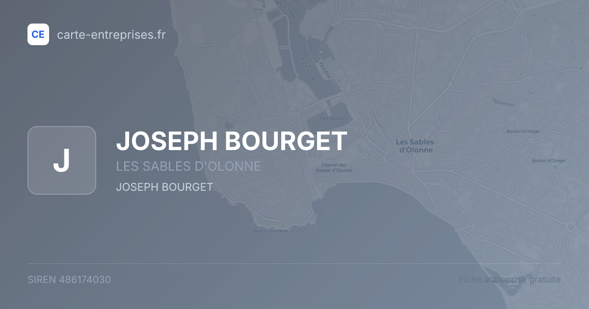 JOSEPH BOURGET — 486174030 — fiche entreprise