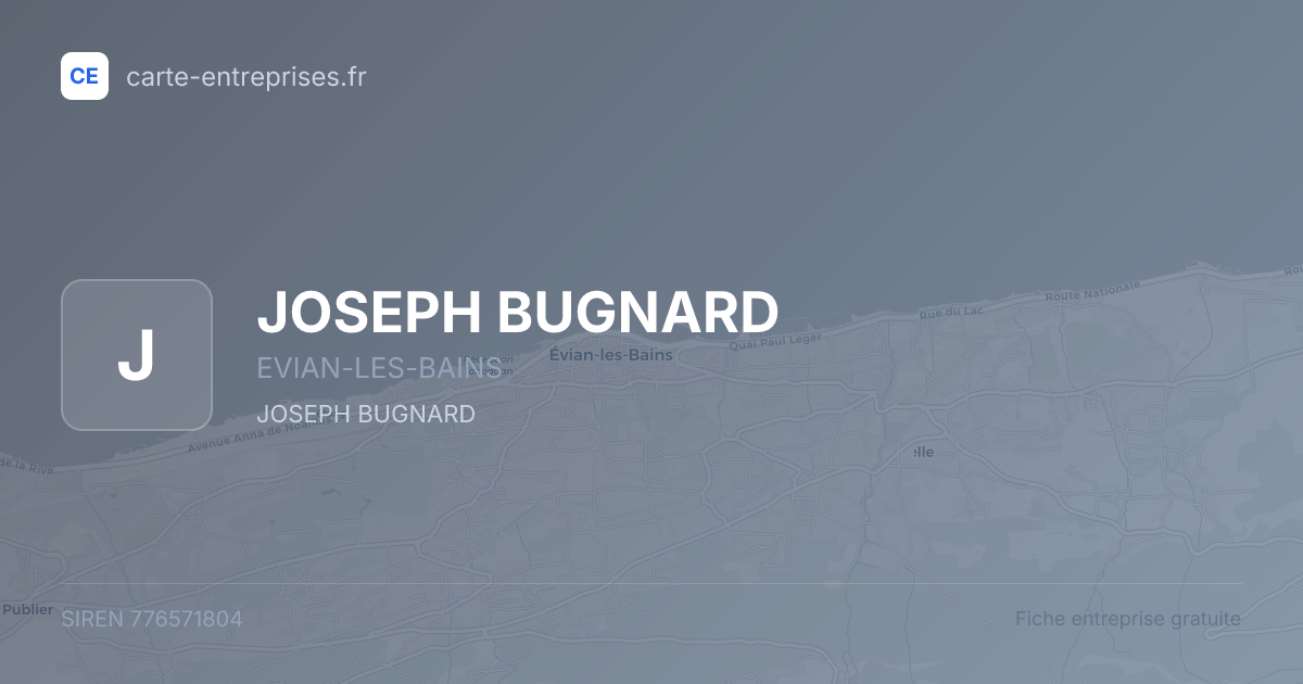 JOSEPH BUGNARD — 776571804 — fiche entreprise