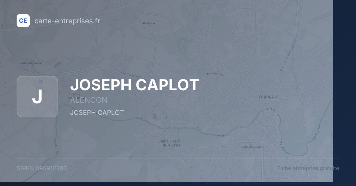 JOSEPH CAPLOT — 095912283 — fiche entreprise