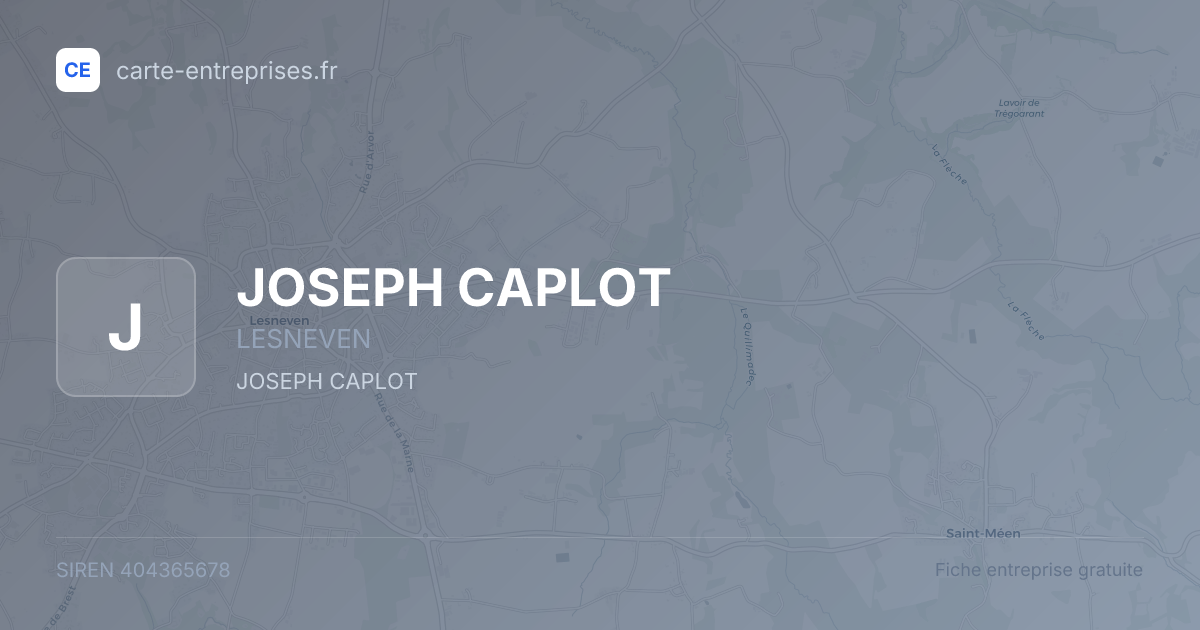 JOSEPH CAPLOT — 404365678 — fiche entreprise