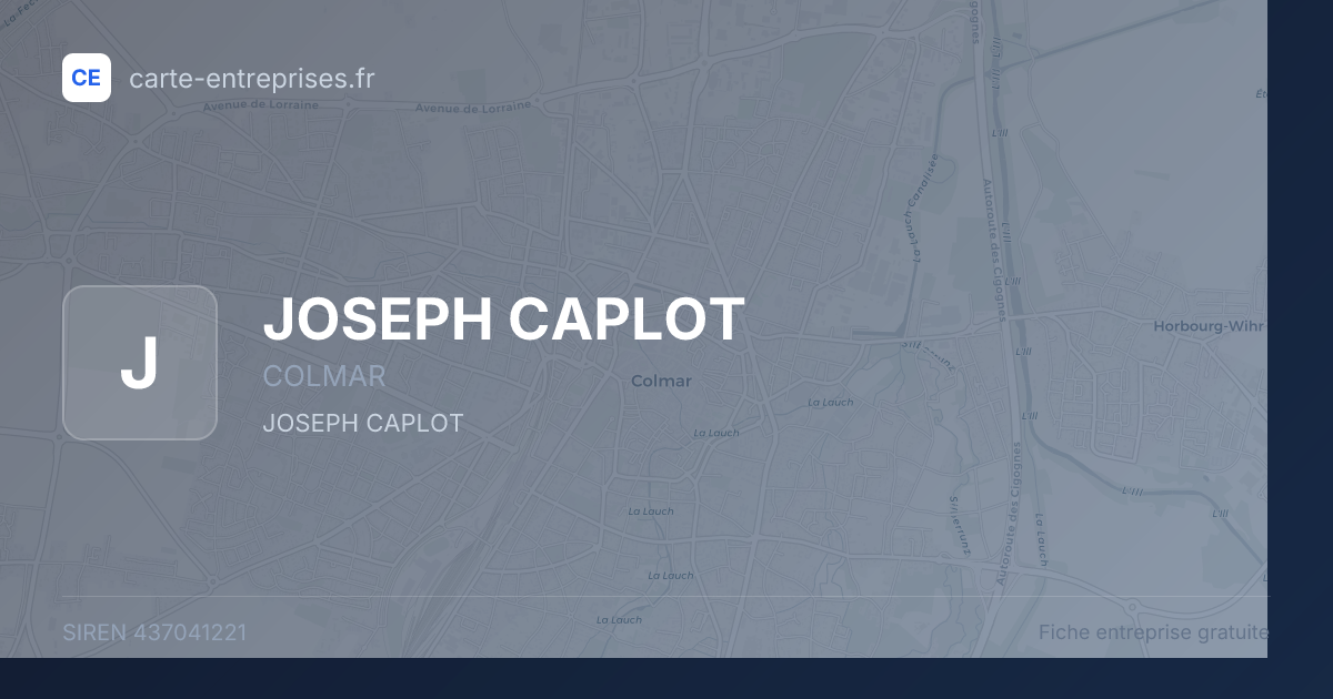 JOSEPH CAPLOT — 437041221 — fiche entreprise