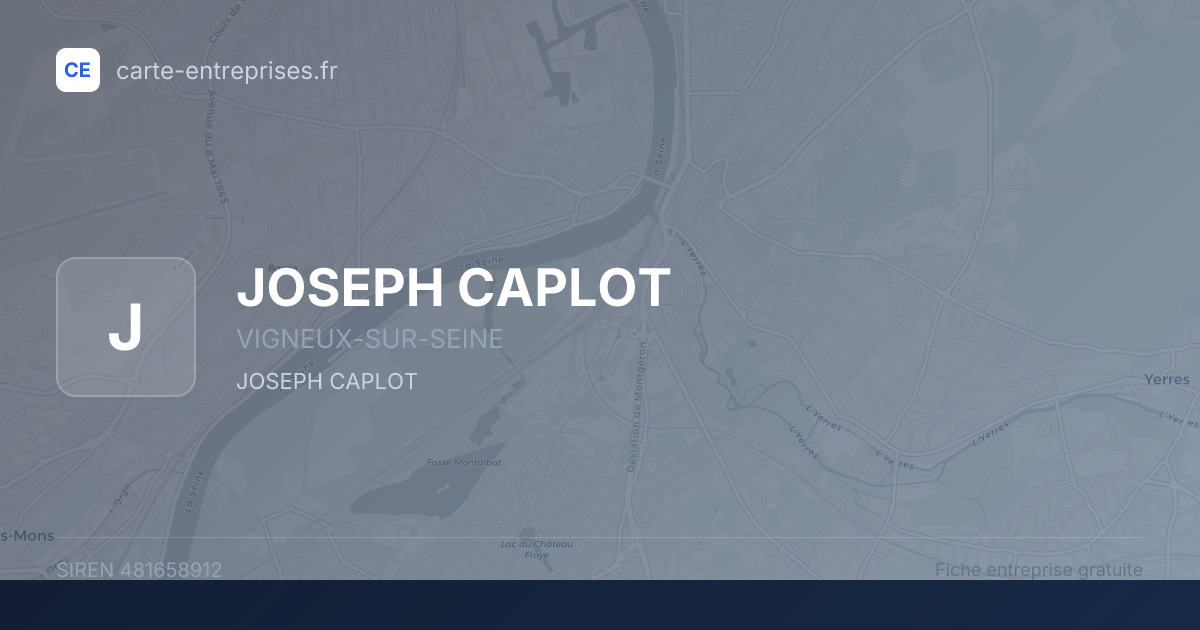 JOSEPH CAPLOT — 481658912 — fiche entreprise