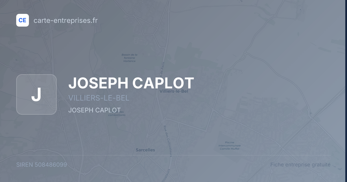 JOSEPH CAPLOT — 508486099 — fiche entreprise