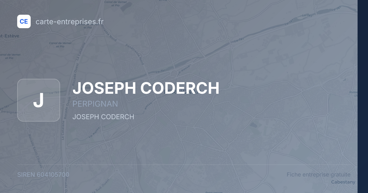 JOSEPH CODERCH — 604105700 — fiche entreprise
