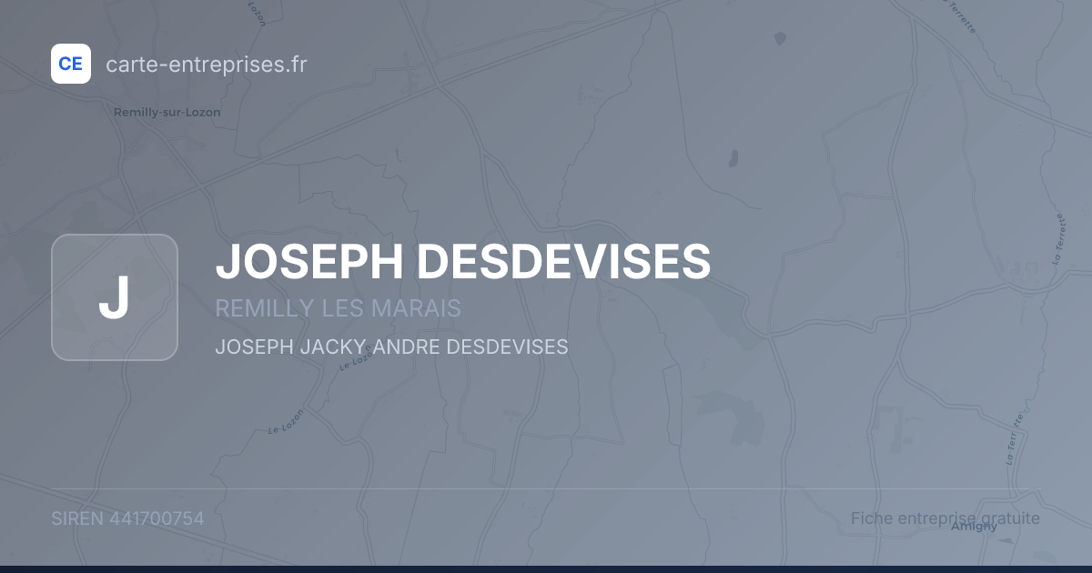 JOSEPH DESDEVISES — 441700754 — fiche entreprise