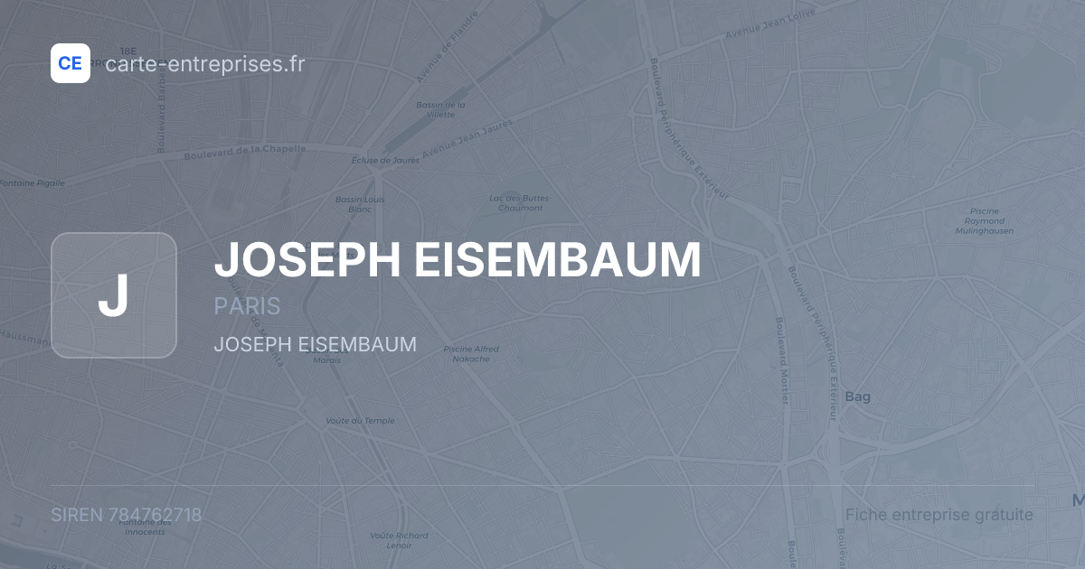 JOSEPH EISEMBAUM — 784762718 — fiche entreprise