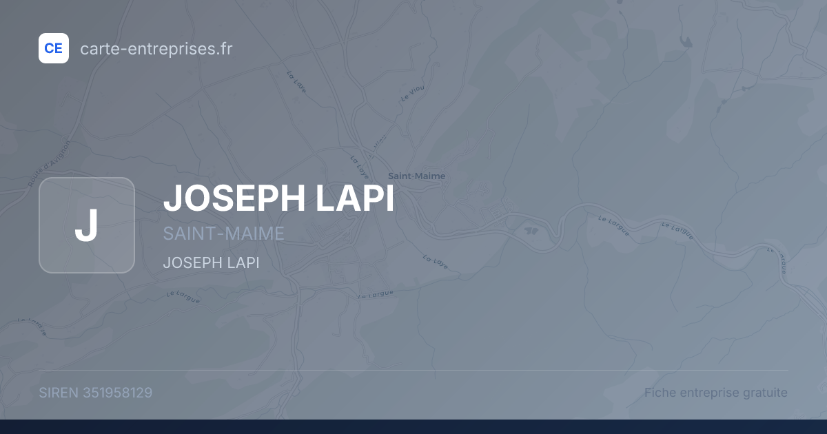 JOSEPH LAPI — 351958129 — fiche entreprise