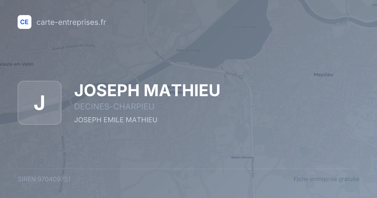 JOSEPH MATHIEU — 970409751 — fiche entreprise