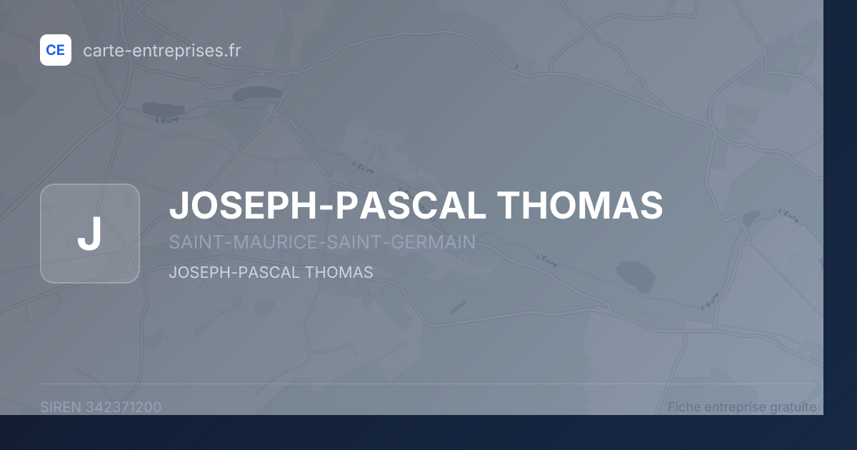JOSEPH-PASCAL THOMAS — 342371200 — fiche entreprise
