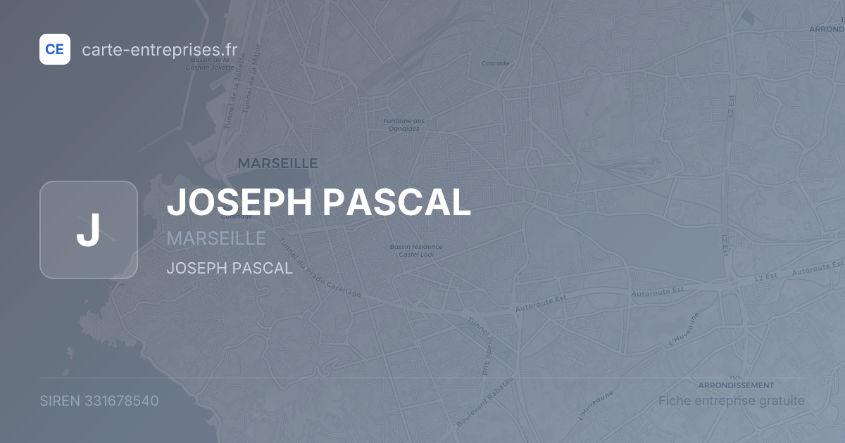 JOSEPH PASCAL — 331678540 — fiche entreprise