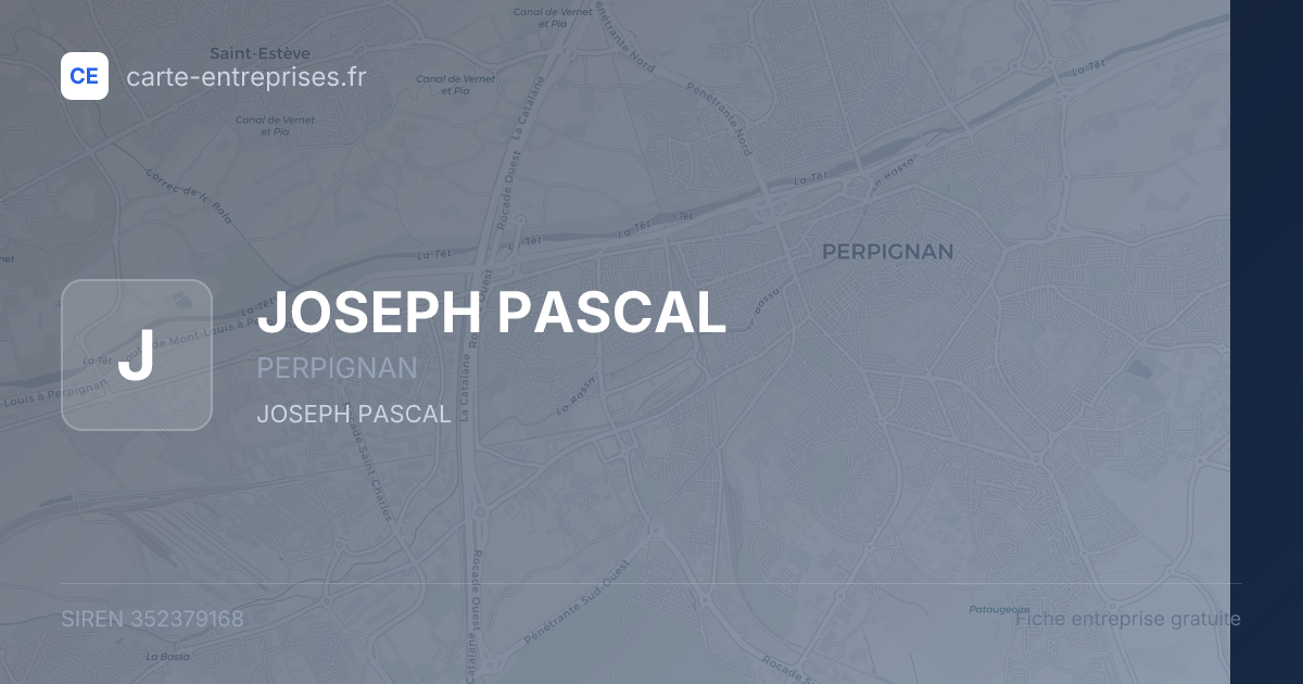 JOSEPH PASCAL — 352379168 — fiche entreprise
