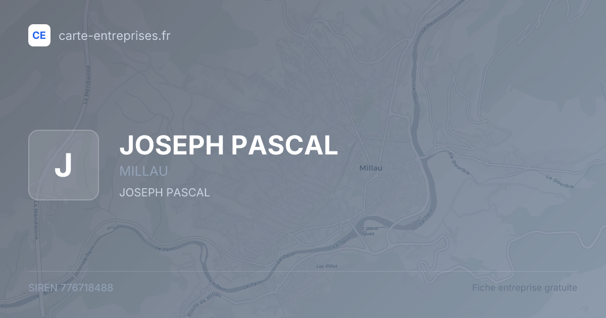 JOSEPH PASCAL — 776718488 — fiche entreprise
