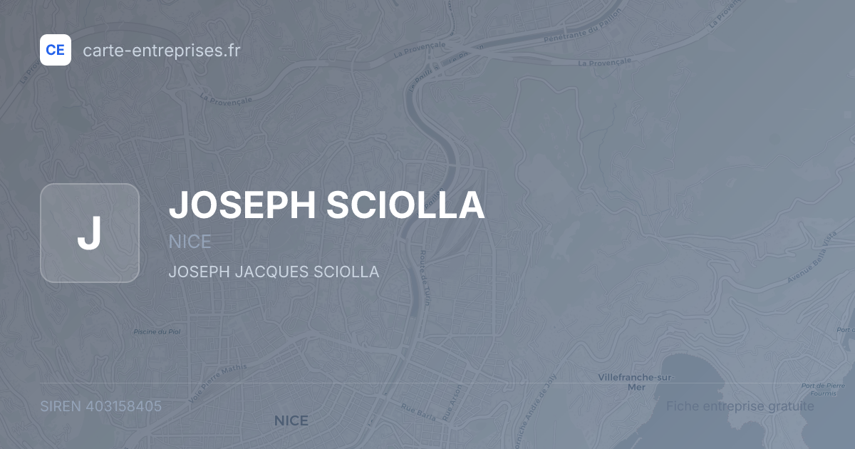 JOSEPH SCIOLLA — 403158405 — fiche entreprise