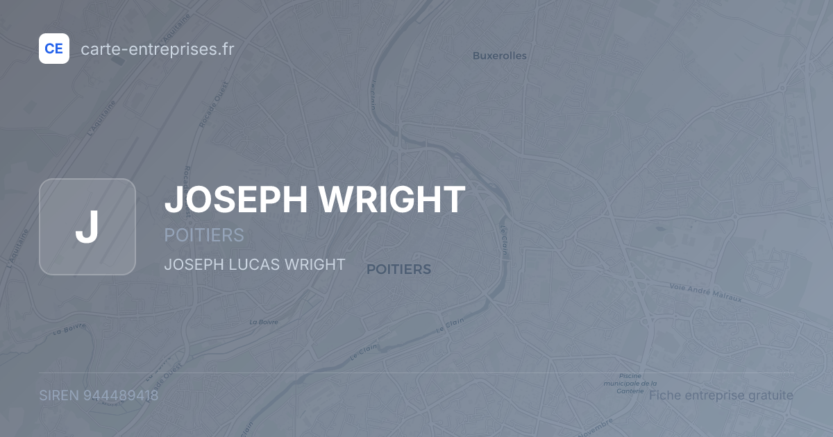 JOSEPH WRIGHT — 944489418 — fiche entreprise